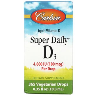 Carlson Labs, Super Daily D3, 4,000 IU (100 mcg), 0.35 fl oz (10.3 ml)
