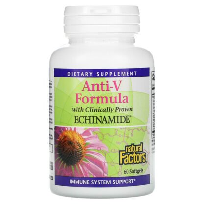 Natural Factors, 臨床証明エキナマイド配合 アンチ-V フォーミュラ, ソフトジェル 60 粒