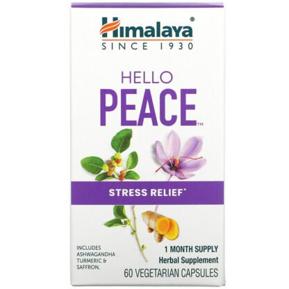 Himalaya, Hello Peace, Stress Releif, 60 Vegetarian Capsules