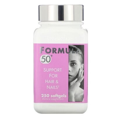 Naturally Vitamins, マーリン（Marlyn）, フォ−ミュラ50, 髪と爪をサポート, 250ソフトゼリー