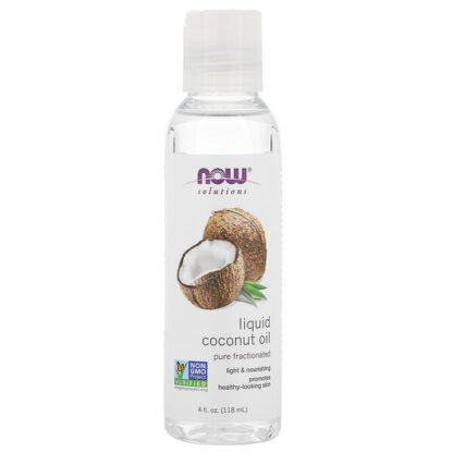 Now Foods, ソリューションズ、リキッドココナッツオイル、ピュアフラクショネイテッド、118ml（4液量オンス）