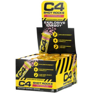 Cellucor, C4 Shot Rocks, Watermelon, 12 Pack, 0.5 oz (15 g) Vials
