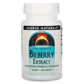 Source Naturals, ビルベリーエキス、50mg、タブレット120粒