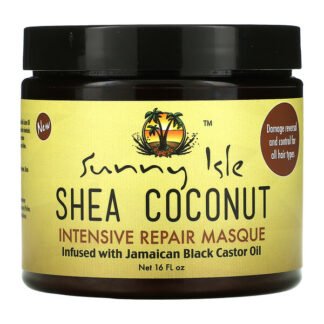 Sunny Isle, Shea Coconut Intensive Repair Masque, Infused With Jamaican Black Castor Oil, 16 fl oz