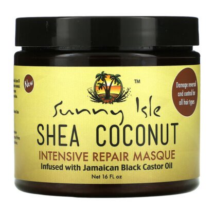 Sunny Isle, Shea Coconut Intensive Repair Masque, Infused With Jamaican Black Castor Oil, 16 fl oz
