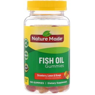 Nature Made, フィッシュオイルグミ、ストロベリー、レモン、オレンジ味、150個入