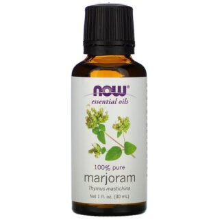 Now Foods, エッセンシャル・オイル、100％ピュアマジョラム油、1 オンス (30 ml)