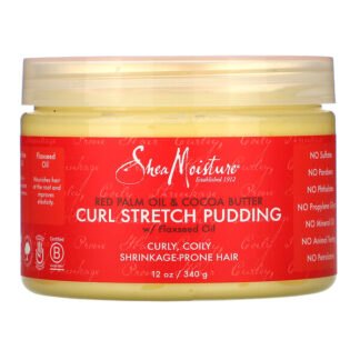 SheaMoisture, カールストレッチプディング、レッドパームオイル＆カカオバター、340g（12オンス）