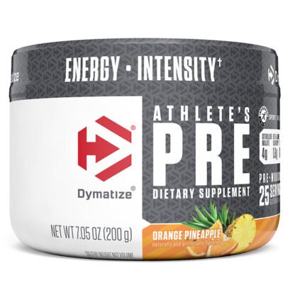 Dymatize Nutrition, アスリートプレ、プレワークアウト、オレンジパイナップル、200g（7.05オンス）