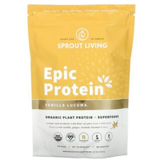 Sprout Living, Epic Protein（エピックプロテイン）、バニラルクマ、455g（16 oz）