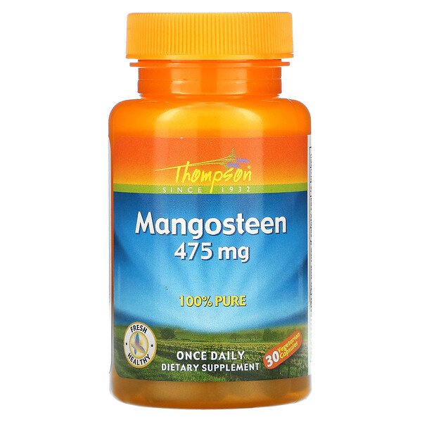 Thompson, マンゴスチン、475mg、ベジカプセル30粒