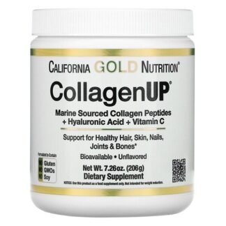 California Gold Nutrition, CollagenUP, Marine Hydrolyzed Collagen + Hyaluronic Acid + Vitamin C, Unflavored, 7.26 oz (206 g)