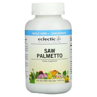Eclectic Institute, ノコギリヤシ、600 mg, 240 非GMO 植物性カプセル