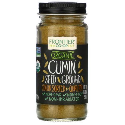 Frontier Natural Products, オーガニック クミンの種, 粉末状, 1.76 オンス (50 g)