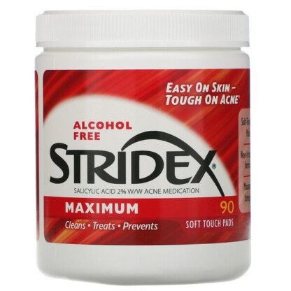 Stridex, 1ステップ･ニキビコントロール、マキシマム、アルコールフリー、90ソフトタッチパッド