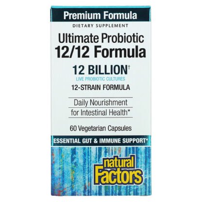 Natural Factors, 究極のプロバイオティクス12/12 フォーミュラ 60ベジキャップ