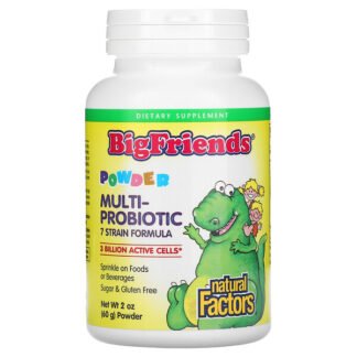 Natural Factors, ビッグフレンズ、マルチ-プロバイオティクス、パウダー、2 oz (60 g)