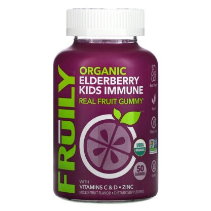 Fruily, Organic Elderberry Kids Immune, Mixed Fruit Flavor, 50 Gummies