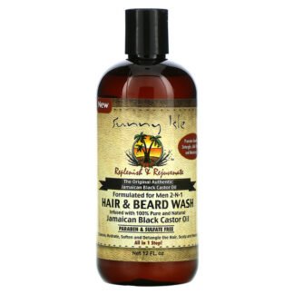Sunny Isle, Men, 2-In-1 Hair & Beard Wash, 12 fl oz