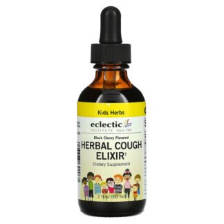 Eclectic Institute, Kids Herbs, Herbal Cough Elixir, Black Cherry Flavored, 2 fl oz (60 ml)