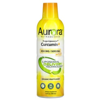 Aurora Nutrascience, Mega-Liposomal Curcumin+（メガリポソームクルクミンプラス）、オーガニックフルーツ味、600mg、480ml（16液量オンス）