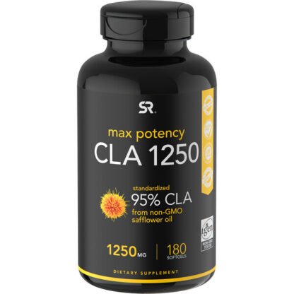 Sports Research, CLA 1250、強力なサポート力、1250mg、ソフトジェル180粒