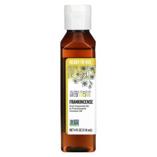 Aura Cacia, Pure Essential Oil In Fractionated Coconut Oil, Frankincense, 4 fl oz (118 ml)