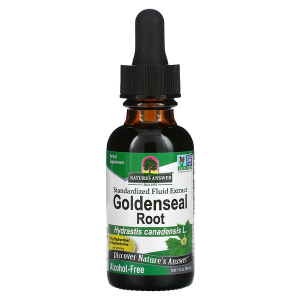 Nature's Answer, ゴールデンシール, アルコールフリー, 500 mg, 1液量オンス (30 ml)