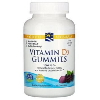 Nordic Naturals, ビタミンD3グミ、ワイルドベリー、1,000 IU、グミ120粒