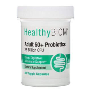 HealthyBiom, 50歳からのプロバイオティクス、250億CFU、ベジカプセル30粒