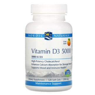 Nordic Naturals, ビタミンD3 5000、オレンジ、5,000I.U.、ソフトジェル120粒