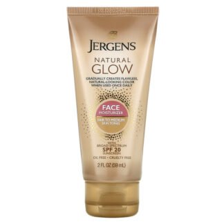 Jergens, 自然な輝き、フェイス用デイリーモイスチャー、SPF 20、色白～普通の肌色用（59 ml）