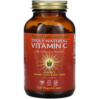 HealthForce Superfoods, トゥルーリーナチュラルビタミンC、植物性カプセル120錠