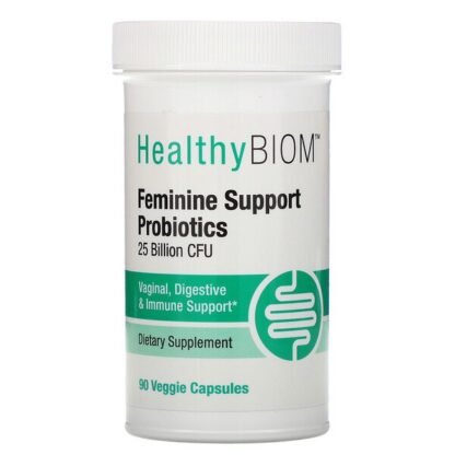 HealthyBiom, フェミニンサポートプロバイオティクス、250億CFU、ベジカプセル90粒