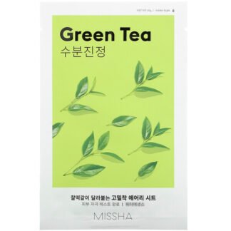 Missha, Airy Fit Sheet Mask, Green Tea, 1 Sheet Mask
