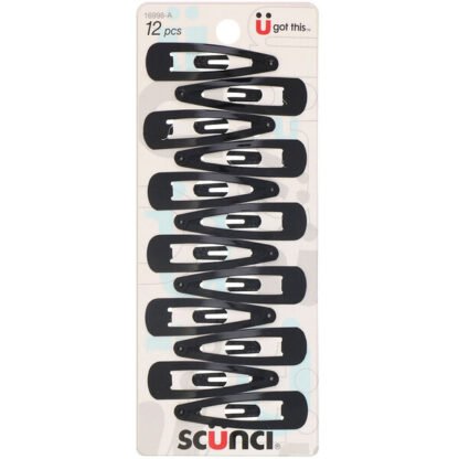 Scunci, スナップヘアクリップ、12個