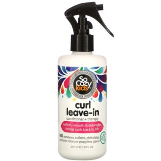 SoCozy, 子ども用、洗い流さないカールヘアコンディショナー＋セラピー、237ml（8液量オンス）
