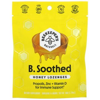 Beekeeper's Naturals, B.Soothed, Honey Lozenges, 14 Drops