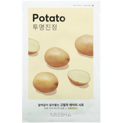 Missha, Airy Fit Sheet Mask, Potato, 1 Sheet Mask