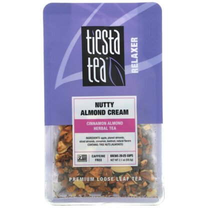 Tiesta Tea Company, Nutty Almond Cream, Premium Loose Leaf Tea, Caffeine Free, 2.1 oz (59.5 g)