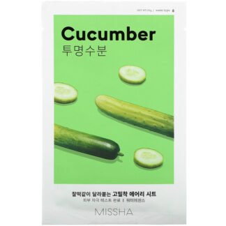 Missha, Airy Fit Sheet Mask, Cucumber, 1 Sheet Mask