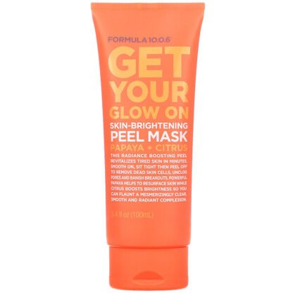 Formula 10.0.6, Get Your Glow On, Skin-Brightening Peel Mask, Papaya + Citrus, 3.4 fl oz (100 ml)