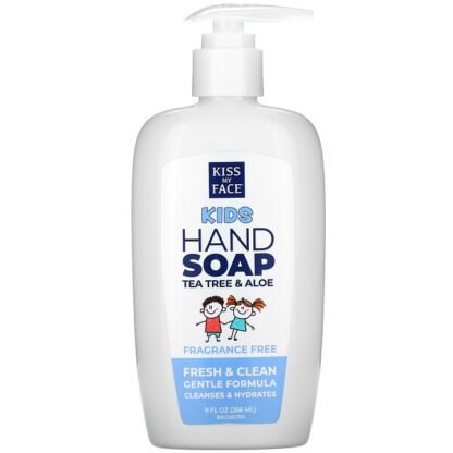 Kiss My Face, Kids Hand Soap, Tea Tree & Aloe, Fragrance Free, 9 fl oz (266 ml)