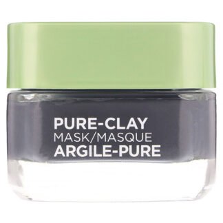 L'Oreal, ピュア・クレイ・マスク、デトックス＆ブライトン、ピュアクレイ3個+チャコール、1.7 oz（48 g）