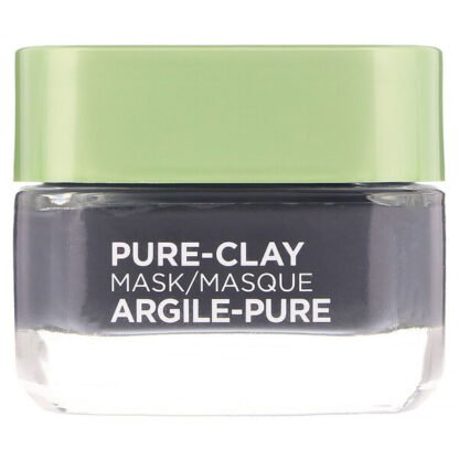 L'Oreal, ピュア・クレイ・マスク、デトックス＆ブライトン、ピュアクレイ3個+チャコール、1.7 oz（48 g）
