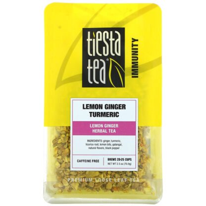 Tiesta Tea Company, Lemon Ginger Turmeric, Premium Loose Leaf Tea, Caffeine Free, 2.5 oz  70.9 g)