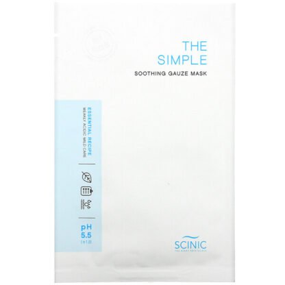 Scinic, The Simple Soothing Gauze Mask, pH 5.5, 1 Mask
