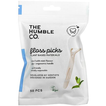 The Humble Co., 2-In-1 Floss Picks, Mint Flavor, 50 Picks