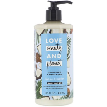 Love Beauty and Planet, ラシャスハイドレーションボディローション、ココナッツウォーター&ミモザフラワー、400 ml(13.5 fl oz)