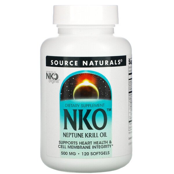 Source Naturals, NKO、ネプチューンクリルオイル、500mg、ソフトジェル120粒